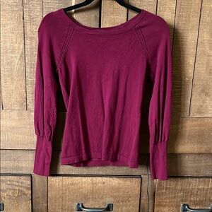 Women's Burgundy super soft knit Long Sleeve Top